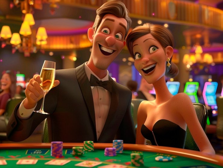 Tampilan game live dealer baccarat di aplikasi slot 853 dengan kamera multi-sudut dan dealer profesional